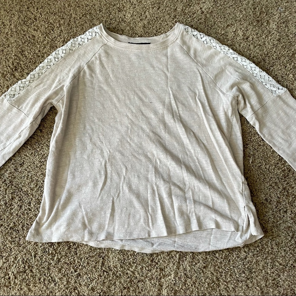 Forever 21 Beige 3/4 sleeve top